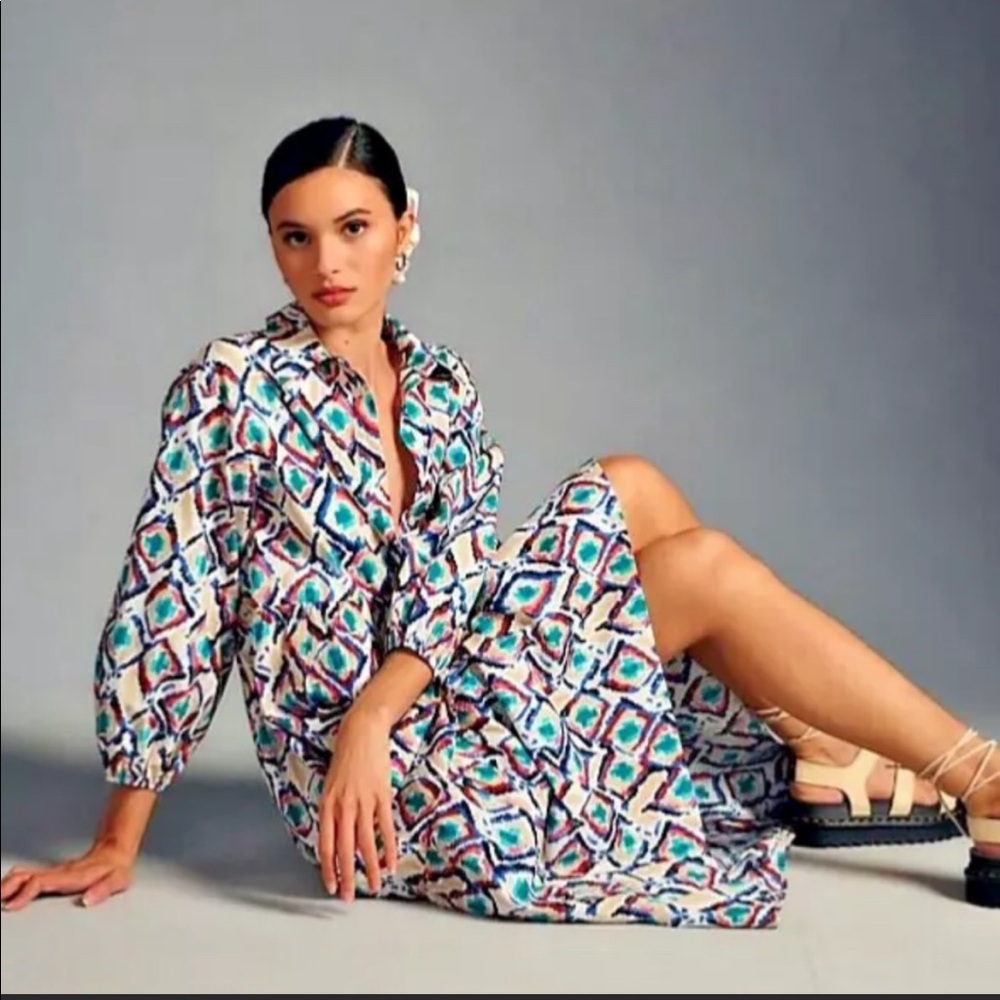 NWT Anthropologie Bettina tiered shirt dress by Maeve size S